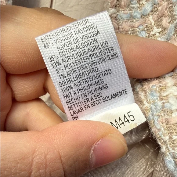 Tahari Light Pink and Green Tweed Blazer - Picture 9 of 14